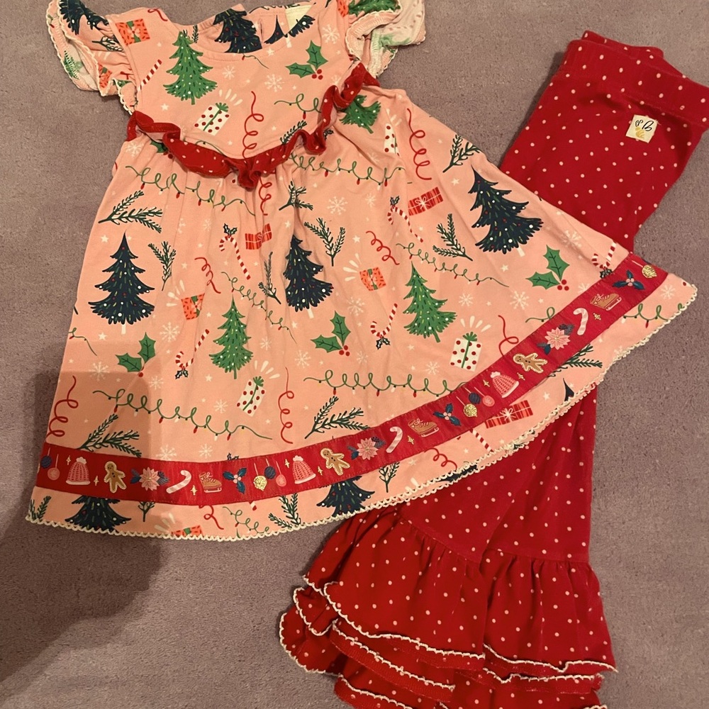 Wildflowers Clothing Christmas set size 4T